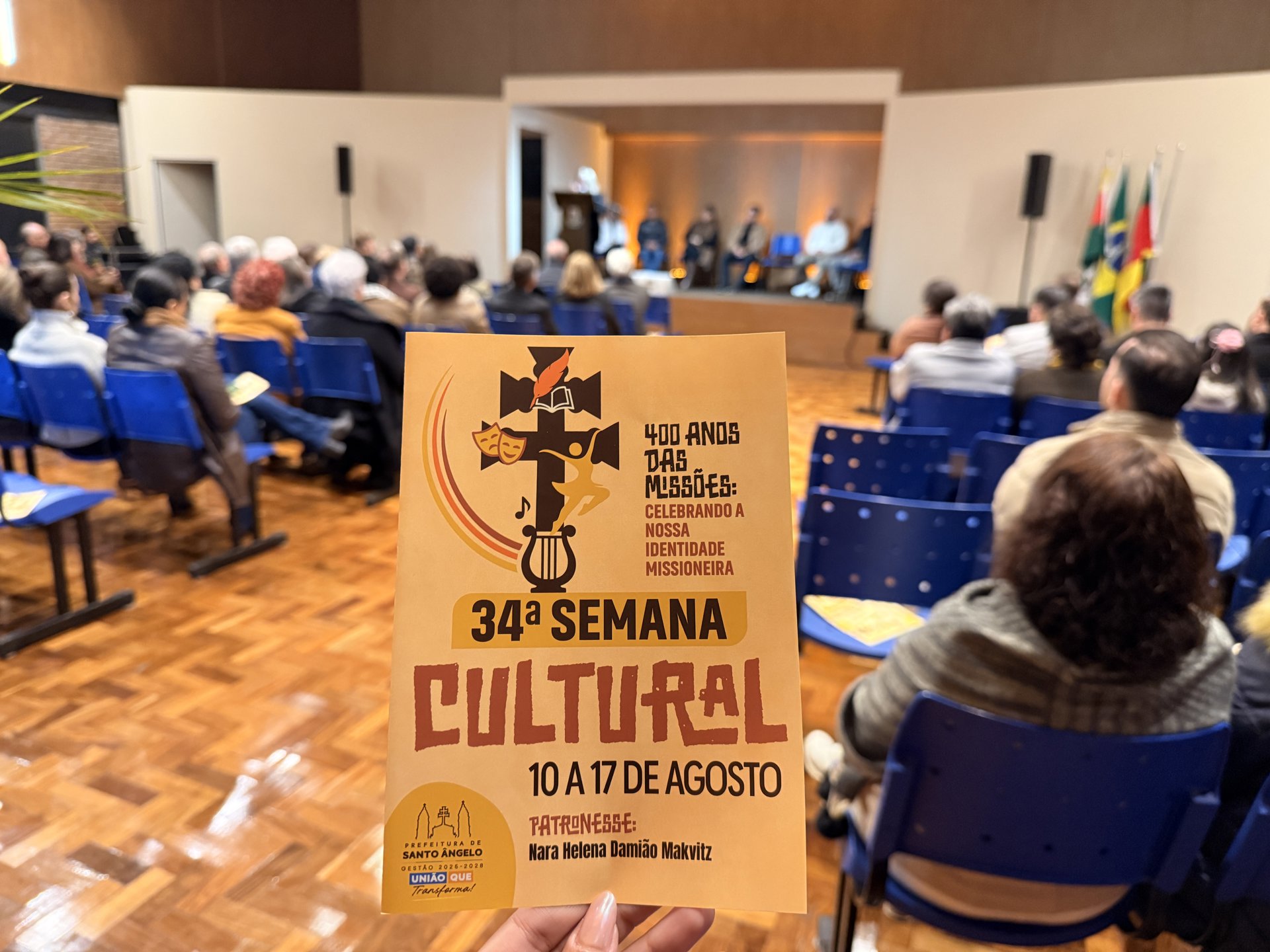 <span style="font-size: 10pt;">34&ordf; Semana Cultural encerra programa&ccedil;&atilde;o celebrando a identidade missioneira e a riqueza da cultura santo-angelense</span>