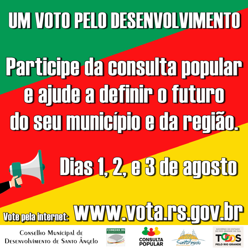 Para votar acesse: www.vota.rs.gov.br