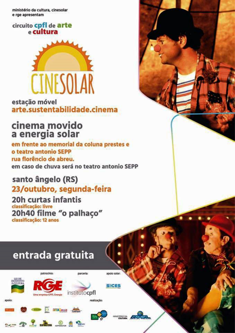 CineSolar chega a Santo Ângelo nesta segunda-feira