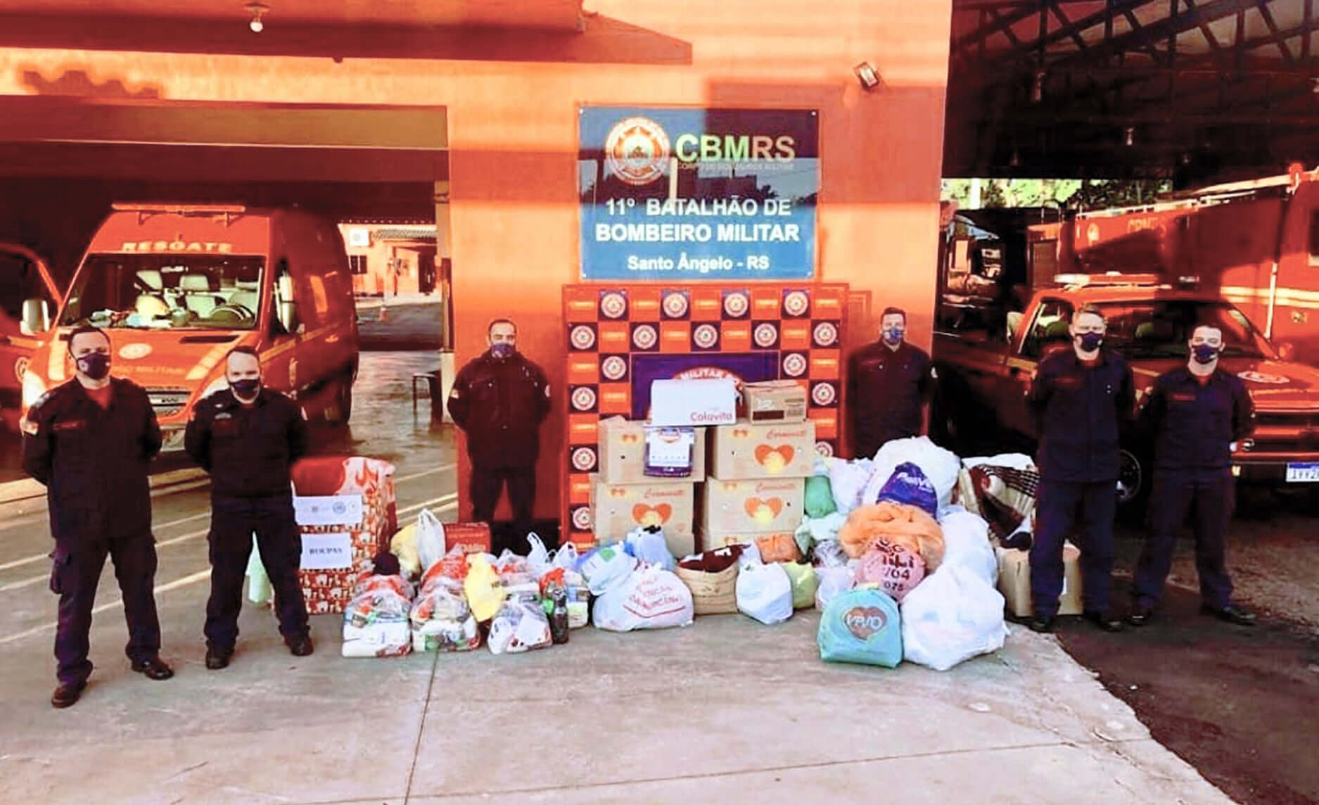 Bombeiros arrecadam doações em parceria com Defesa Civil e Lions