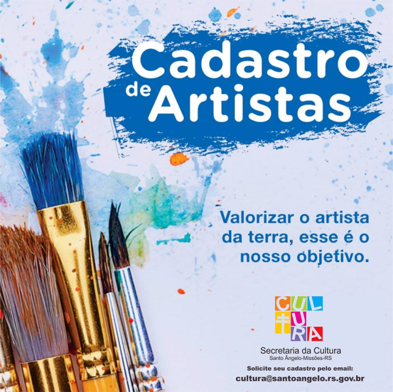 Secretaria da Cultura convoca artistas para atualização cadastral