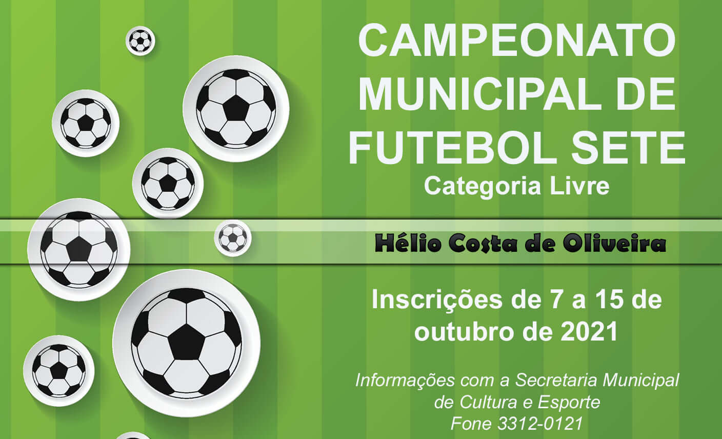 Inscrições para o municipal de futebol sete abrem nesta quinta-feira