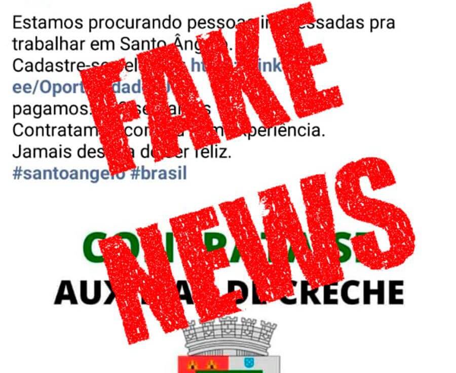 Prefeitura de Santo Ângelo alerta sobre anúncio falso para vaga de auxiliar de creche