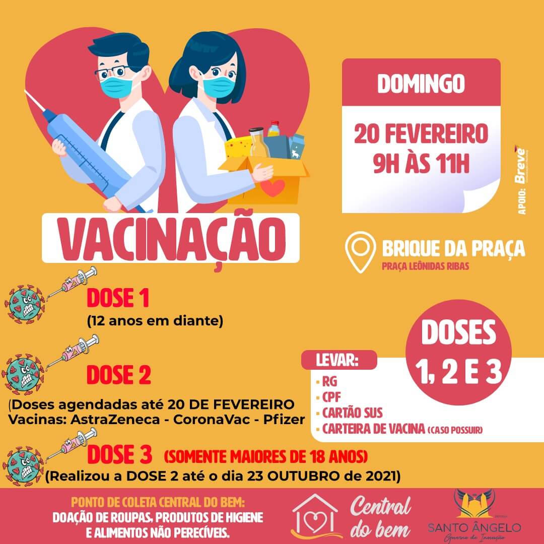 DOMINGO DE VACINAÇÃO NO BRIQUE DA PRAÇA