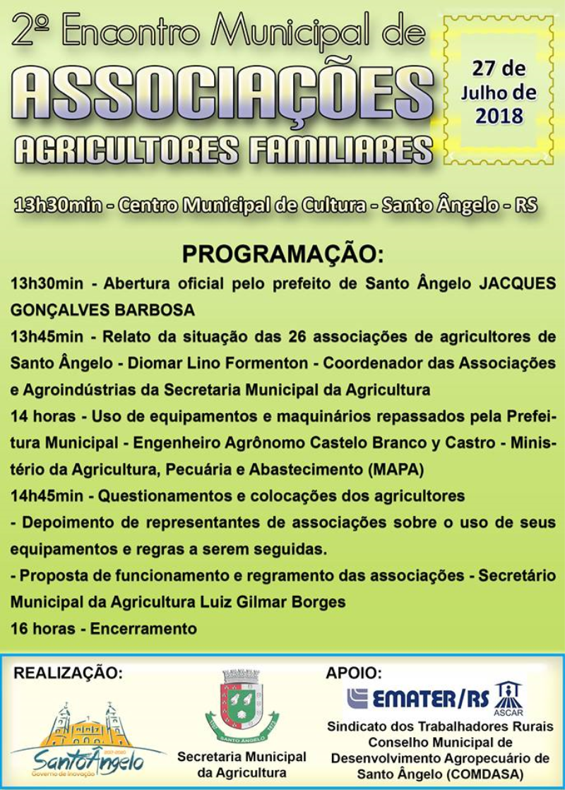 Agricultura promove encontro de associações de produtores