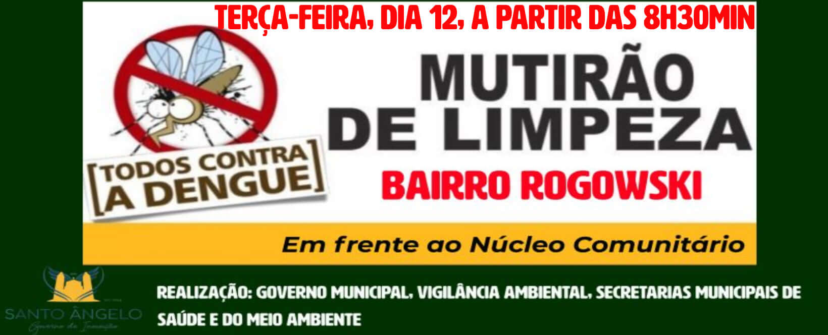 Mutirão de limpeza contra a dengue