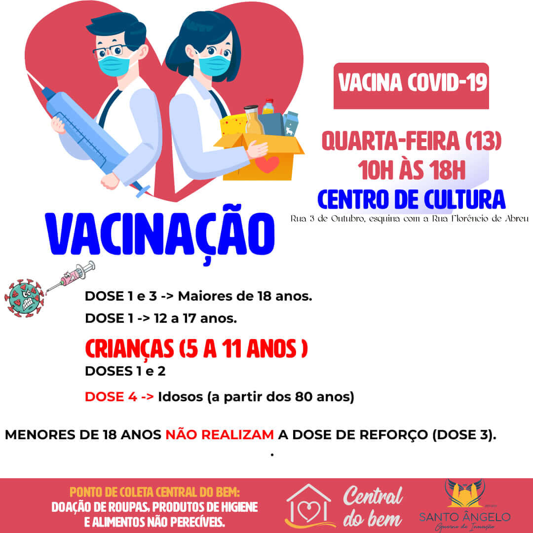 Hoje é dia de vacinação contra a Covid-19