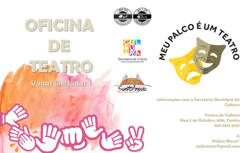 Estão abertas as inscrições para oficina de teatro gratuita