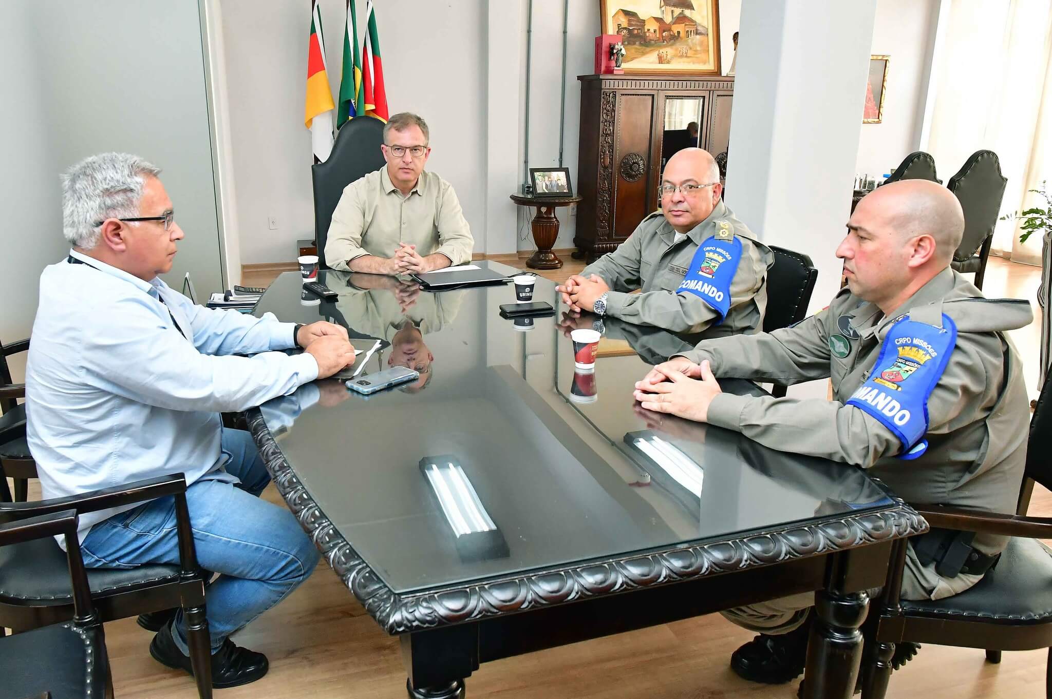 Prefeitura e BM tratam do sistema de videomonitoramento