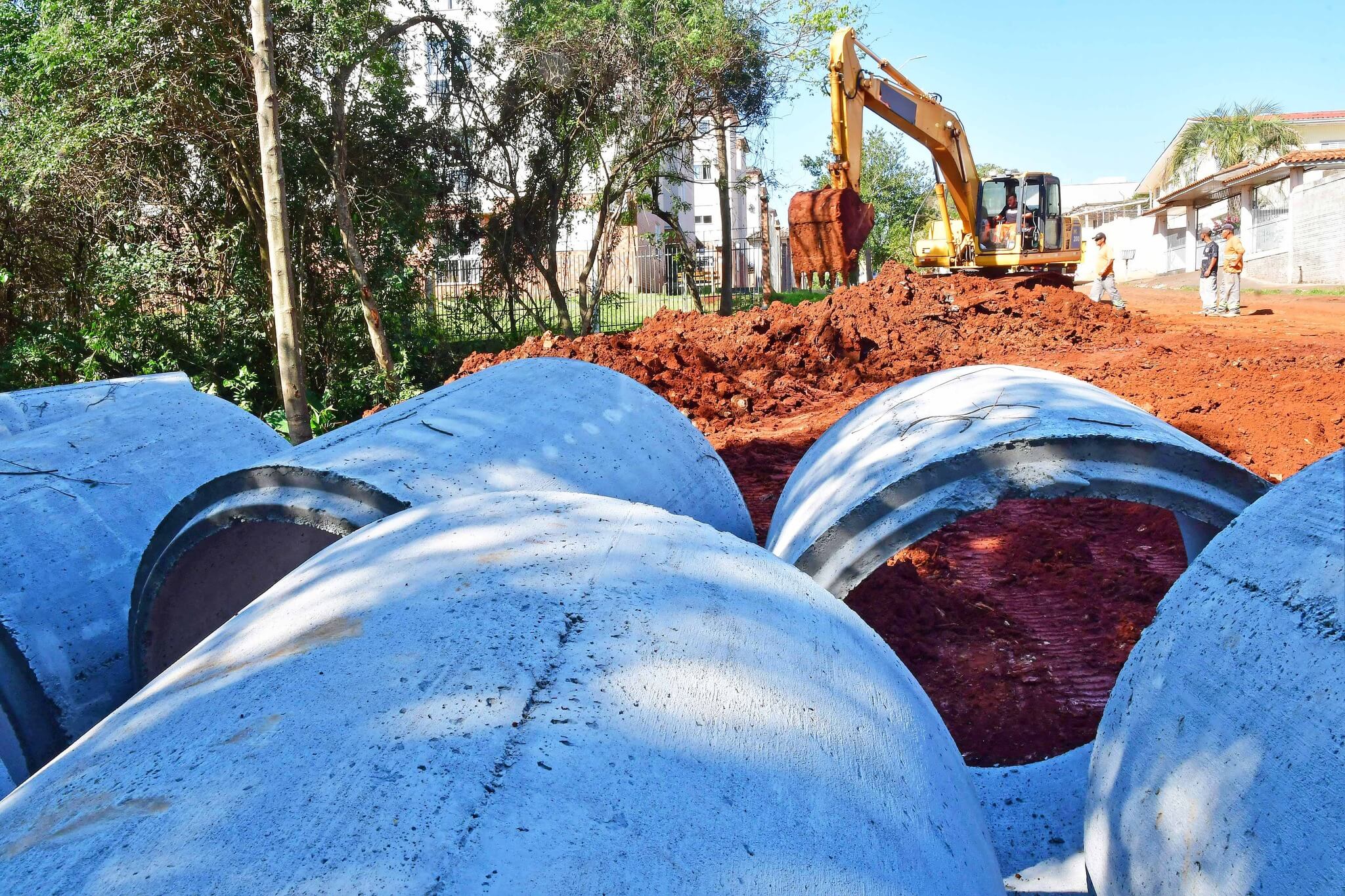 Bairro Ditz recebe mais uma obra de drenagem pluvial