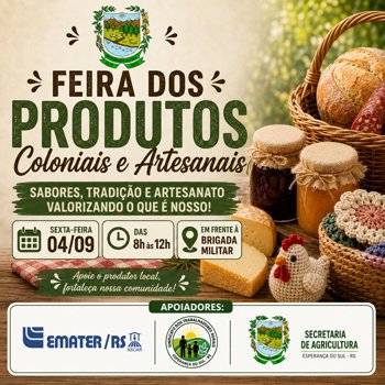 FEIRA DOS PRODUTOS COLONIAIS E ARTESANAIS SER&Aacute; NA SEXTA-FEIRA