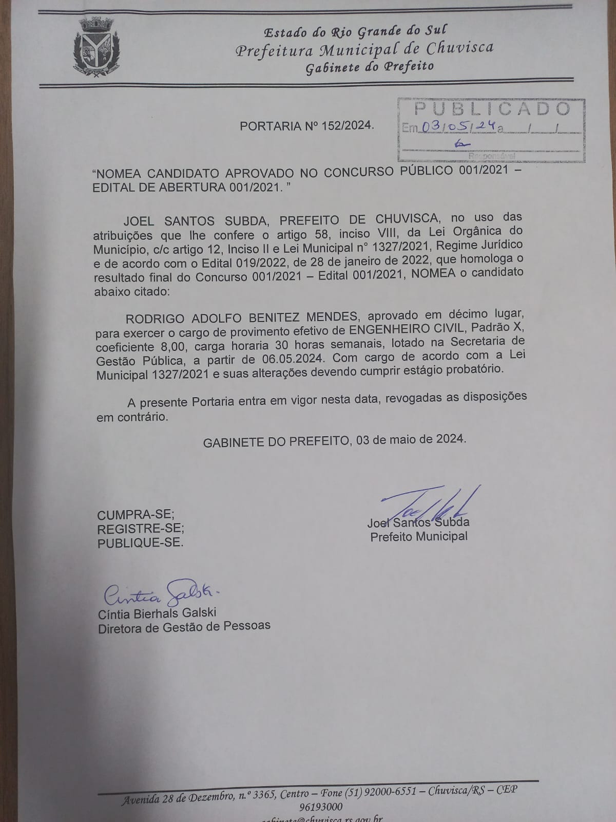 <p>Convoca&ccedil;&atilde;o Concurso P&uacute;blico 001/2021.</p>