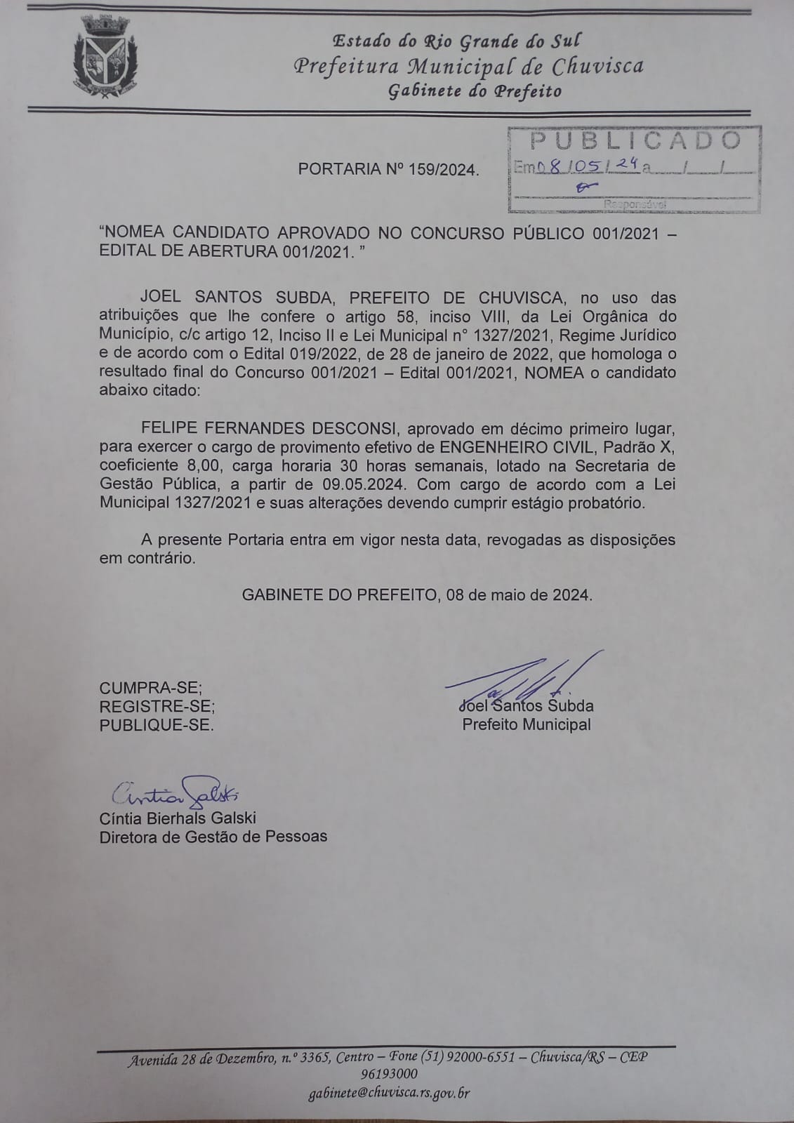 <p>Convoca&ccedil;&atilde;o Concurso P&uacute;blico 001/2021.</p>