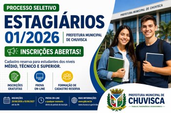 PROCESSO SELETIVO DE ESTAGI&Aacute;RIOS N&ordm; 01/2026