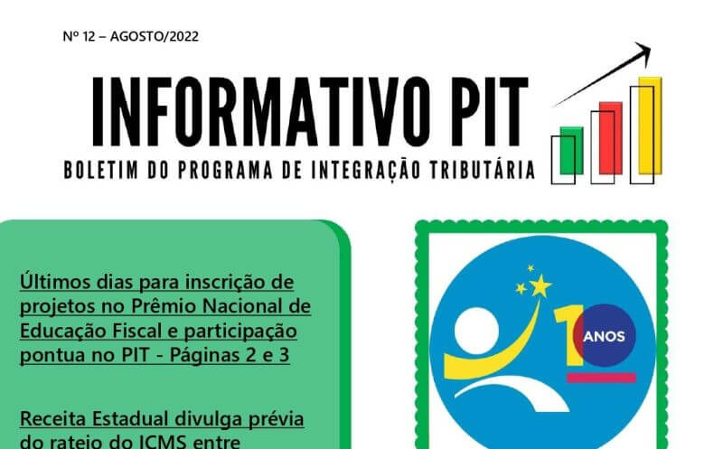 RECEITA ESTADUAL DIVULGA A 12ª EDIÇÃO DO INFORMATIVO PIT