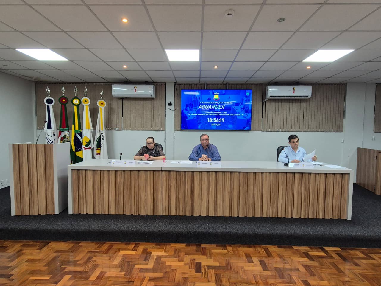 <strong><span style="font-size: 12pt;">LEGISLATIVO TR&Ecirc;S-MAIENSE REALIZA 7&ordf; SESS&Atilde;O ORDIN&Aacute;RIA DE 2026</span></strong>
