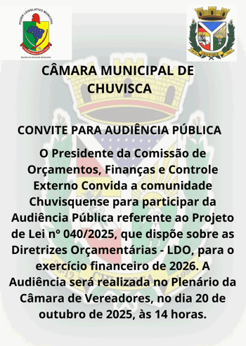 <p>Audi&ecirc;ncia P&uacute;blica</p>