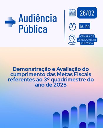 <p>Convite para Audi&ecirc;ncia P&uacute;blica!!!</p>