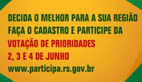 VOTAÇÃO DAS PRIORIDADES 2015