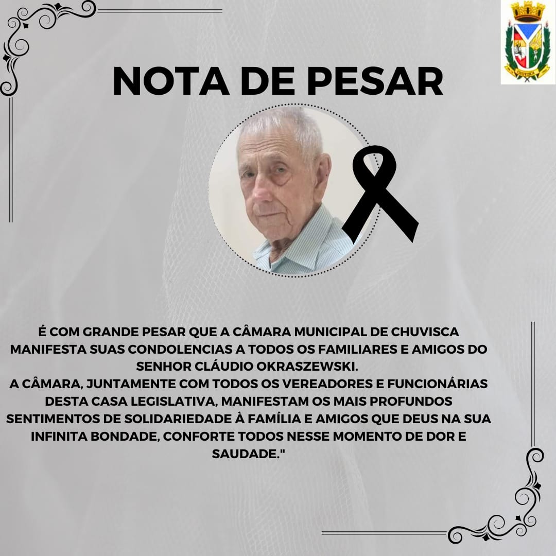 	Nota de Pesar.