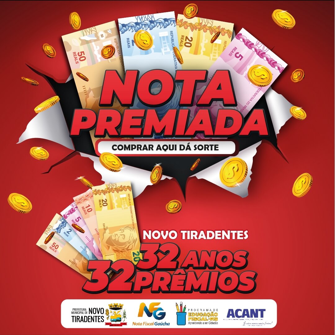 <p><strong><span style="font-family: verdana, geneva, sans-serif; font-size: 12pt;">PREFEITURA DE NOVO TIRADENTES LAN&Ccedil;A A CAMPANHA NOTA PREMIADA &ldquo;COMPRAR AQUI D&Aacute; SORTE&rdquo; EDI&Ccedil;&Atilde;O 2024</span></strong></p>