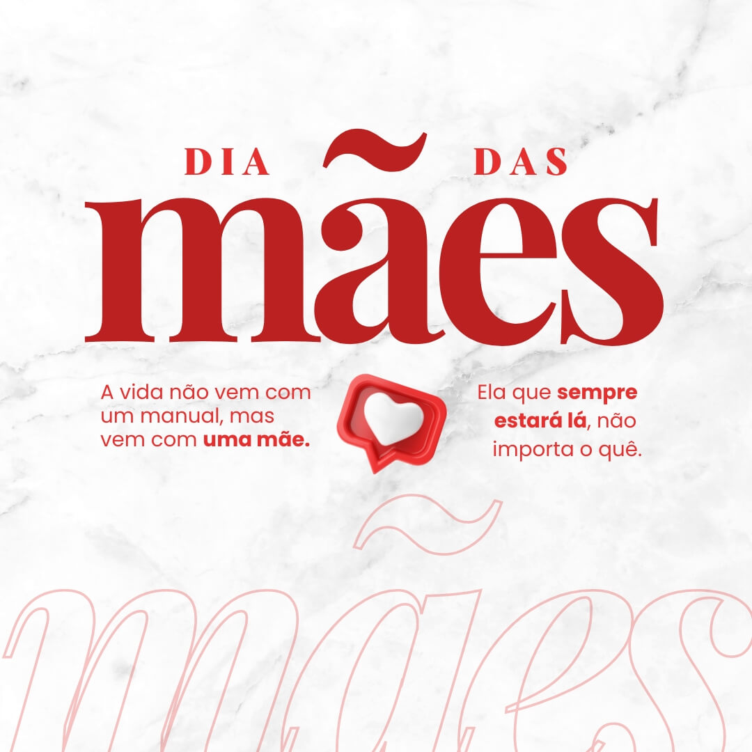 <p><strong><span style="font-family: verdana, geneva, sans-serif; font-size: 12pt;">FELIZ DIA DAS M&Atilde;ES</span></strong></p>