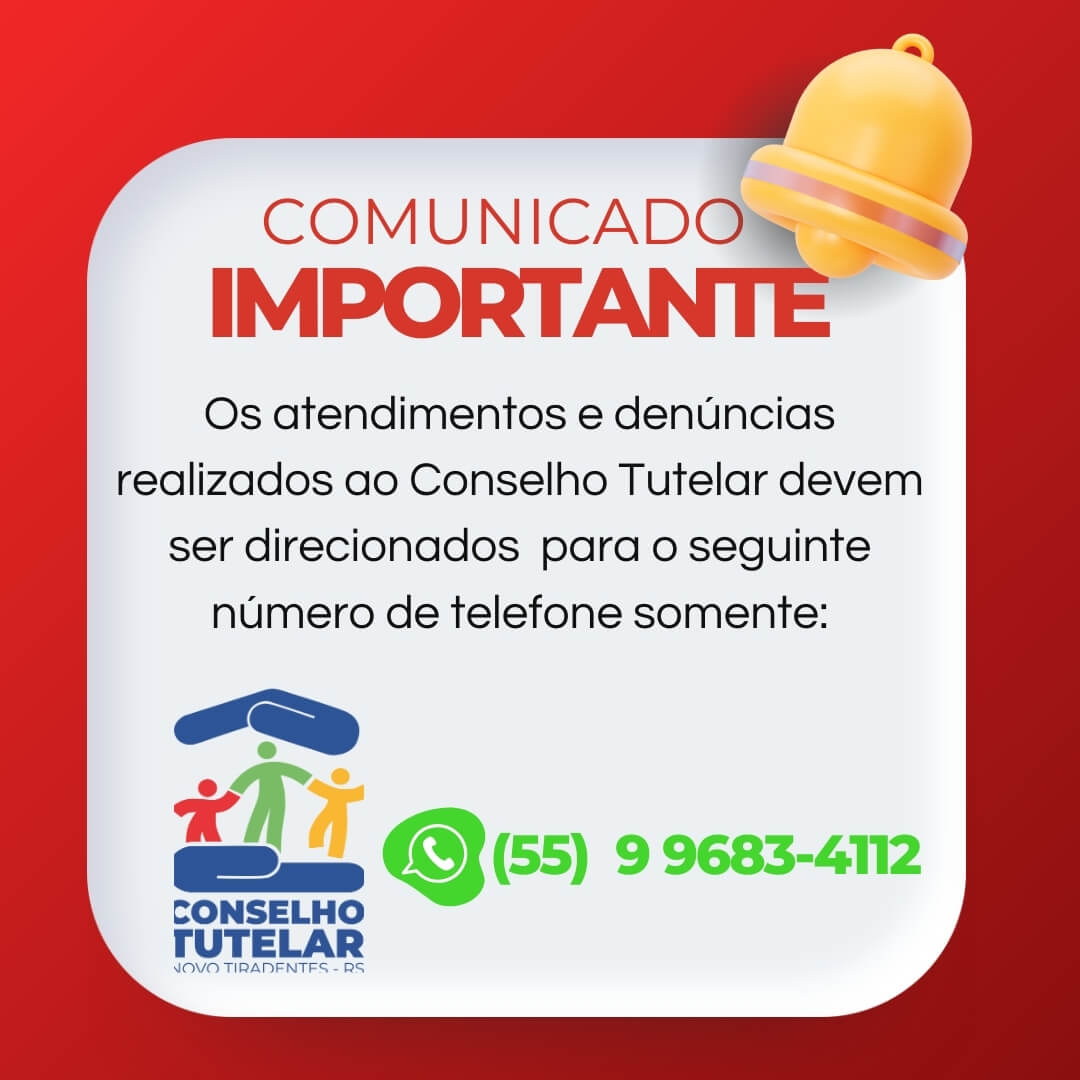 CONSELHO TUTELAR – COMUNICADO IMPORTANTE!