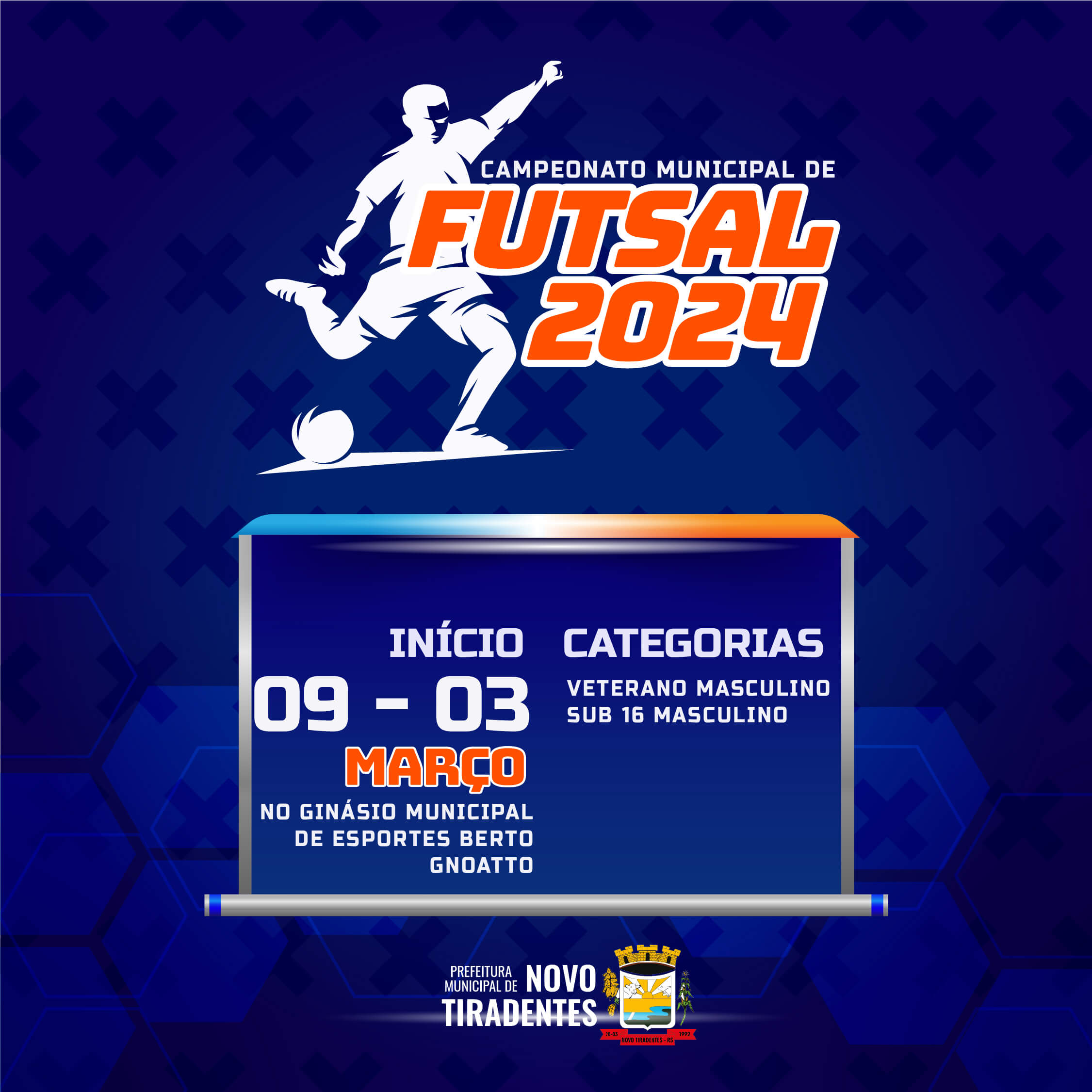 CAMPEONATO MUNICIPAL DE FUTSAL 2024 TERÁ INÍCIO NO DIA 09 DE MARÇO