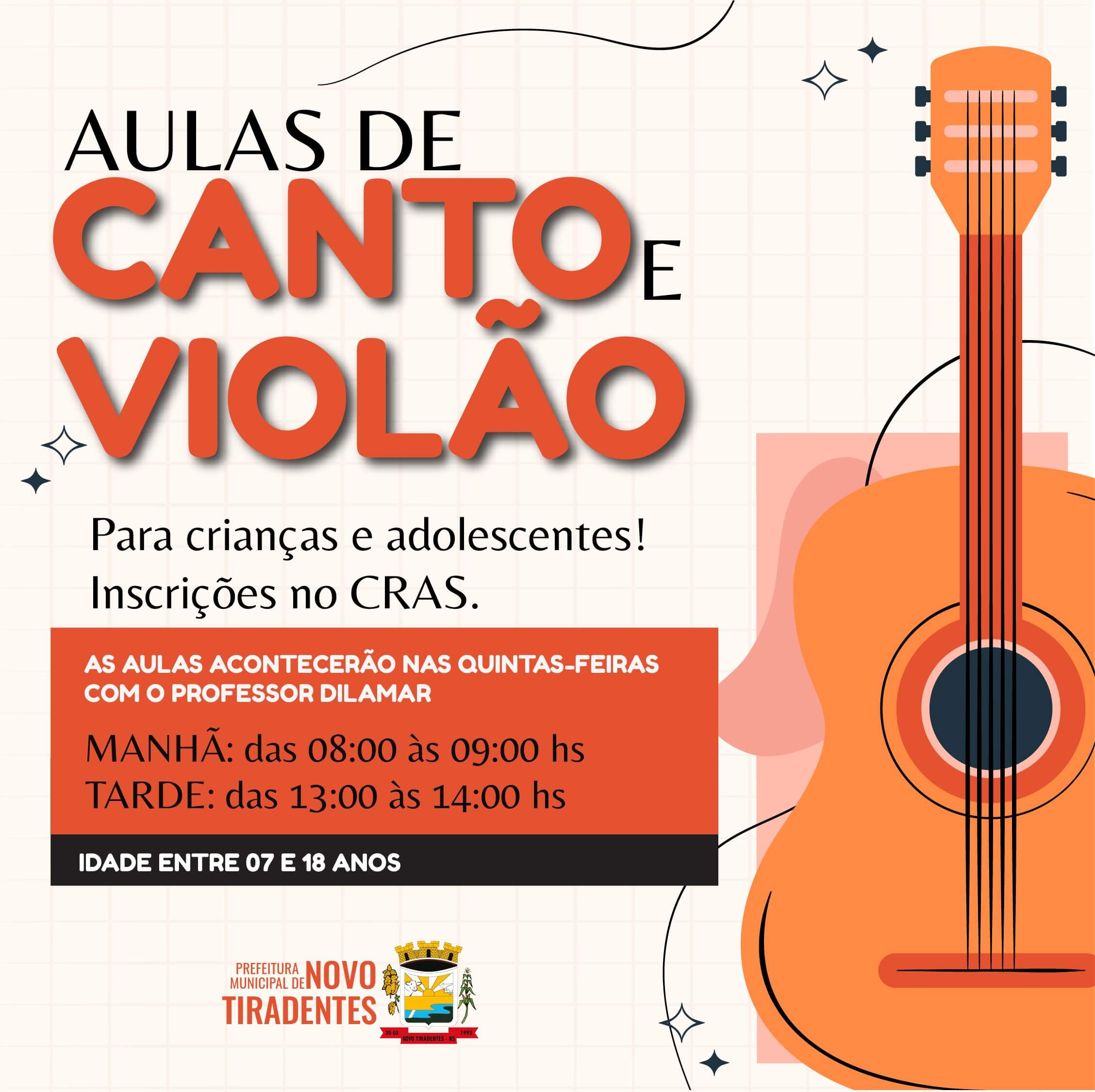 CRAS DE NOVO TIRADENTES DISPONIBILIZA AULAS DE VIOLÃO