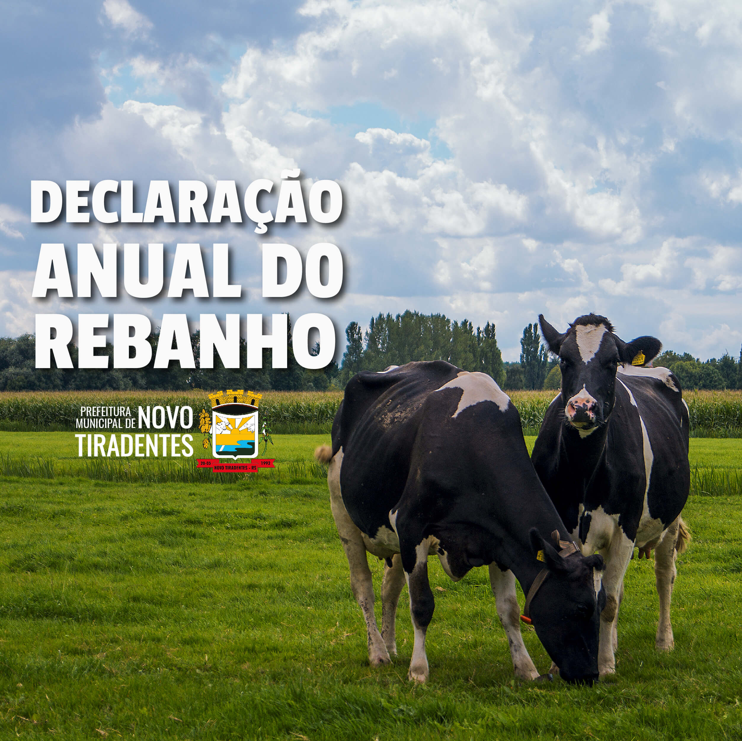 <p><strong>DECLARA&Ccedil;&Atilde;O ANUAL DO REBANHO TER&Aacute; IN&Iacute;CIO NO DIA 15 DE ABRIL EM NOVO TIRADENTES</strong></p>