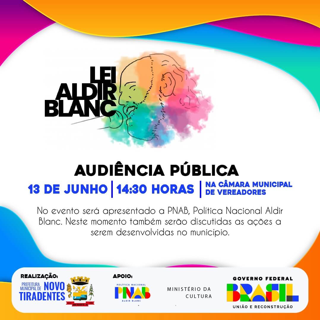 <p><span style="font-family: verdana, geneva, sans-serif;"><strong><span style="font-size: 12pt;">AUDI&Ecirc;NCIA P&Uacute;BLICA DA LEI ALDIR BLANC ACONTECER&Aacute; NESTA QUINTA-FEIRA, 13 DE JUNHO</span></strong></span></p>