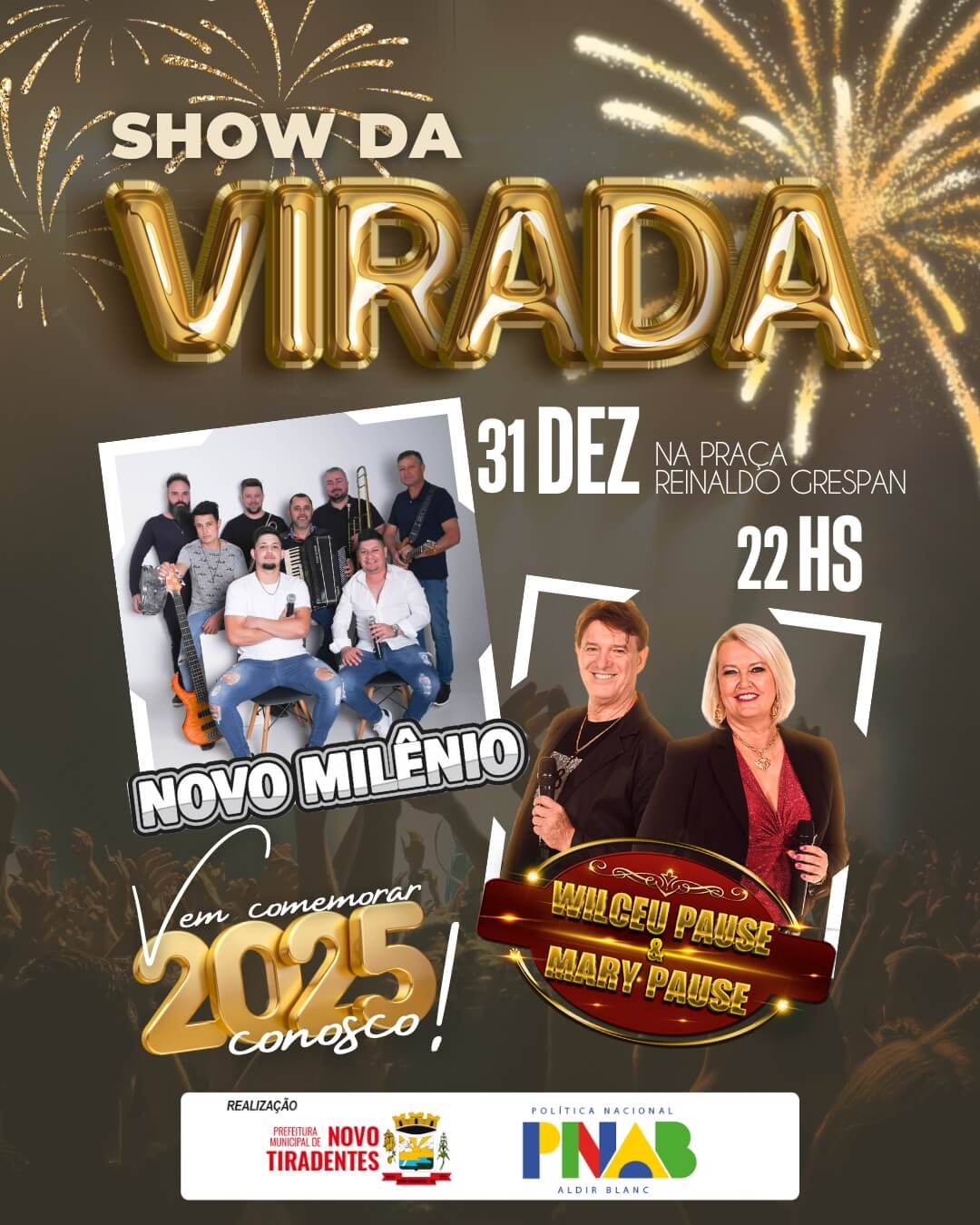 <p><strong><span style="font-family: verdana, geneva, sans-serif; font-size: 12pt;">SHOW DA VIRADA PROMETE MUITA ANIMA&Ccedil;&Atilde;O E ESPET&Aacute;CULO DE FOGOS EM NOVO TIRADENTES!</span></strong></p>