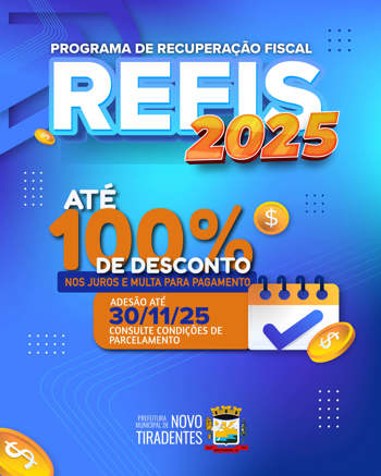 <p><strong><span style="font-family: verdana, geneva, sans-serif; font-size: 12pt;">REFIS 2025 OFERECE AT&Eacute; 100% DE DESCONTO EM JUROS E MULTAS</span></strong></p>