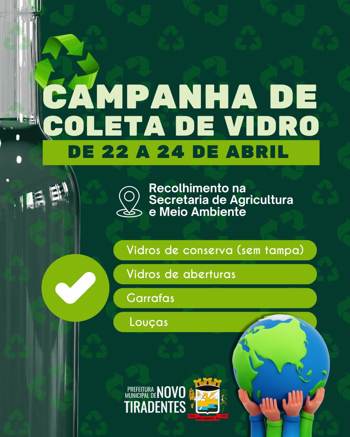 <p><strong><span style="font-family: verdana, geneva, sans-serif; font-size: 12pt;">NOVO TIRADENTES REALIZA MAIS UMA EDI&Ccedil;&Atilde;O DA CAMPANHA DE COLETA DE VIDRO</span></strong></p>
