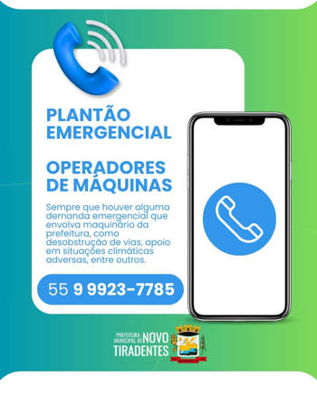 <p><strong><span style="font-family: verdana, geneva, sans-serif; font-size: 12pt;">PLANT&Atilde;O DA PREFEITURA DE NOVO TIRADENTES GARANTE ATENDIMENTO EMERGENCIAL COM OPERADORES DE M&Aacute;QUINAS</span></strong></p>