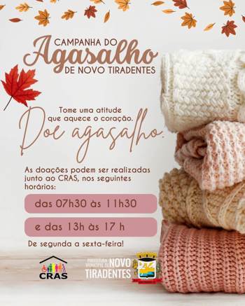 <p><span style="font-family: verdana, geneva, sans-serif; font-size: 12pt;"><strong>CRAS DE NOVO TIRADENTES ORGANIZA CAMPANHA DO AGASALHO 2025</strong></span></p>