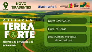 <p><span style="font-family: verdana, geneva, sans-serif; font-size: 12pt;"><strong>OPERA&Ccedil;&Atilde;O TERRA FORTE EM NOVO TIRADENTES</strong></span></p>