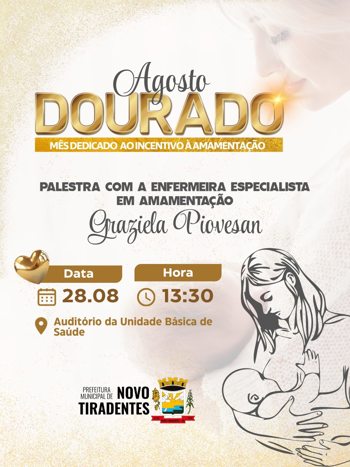 <p><span style="font-family: verdana, geneva, sans-serif; font-size: 12pt;"><strong>NOVO TIRADENTES PROMOVE A&Ccedil;&Otilde;ES DO AGOSTO DOURADO COM FOCO NO INCENTIVO &Agrave; AMAMENTA&Ccedil;&Atilde;O</strong></span></p>
