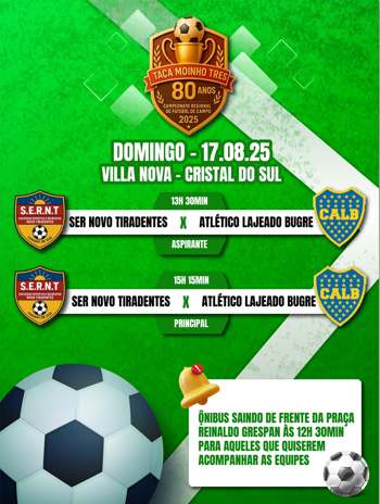 <p><span style="font-size: 12pt; font-family: verdana, geneva, sans-serif;"><strong>SER NOVO TIRADENTES DISPUTA A 2&ordf; RODADA DO CAMPEONATO REGIONAL NESTE DOMINGO</strong></span></p>