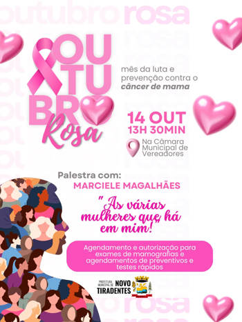 <p><span style="font-family: verdana, geneva, sans-serif; font-size: 12pt;"><strong>NOVO TIRADENTES REFOR&Ccedil;A A IMPORT&Acirc;NCIA DA PREVEN&Ccedil;&Atilde;O AO C&Acirc;NCER DE MAMA COM A&Ccedil;&Otilde;ES VOLTADAS &Agrave; SA&Uacute;DE DA MULHER</strong></span></p>