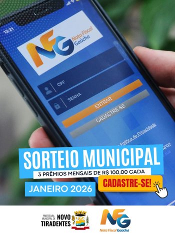 <p><span style="font-family: verdana, geneva, sans-serif; font-size: 12pt;"><strong>CONFIRA OS GANHADORES DO SORTEIO MUNICIPAL DO PROGRAMA NOTA FISCAL GA&Uacute;CHA &ndash; JANEIRO 2026</strong></span></p>