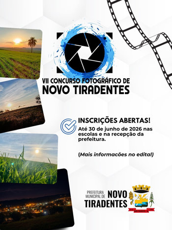 <span style="font-family: 'arial black', sans-serif; font-size: 12pt;">VII CONCURSO FOTOGR&Aacute;FICO DE NOVO TIRADENTES EST&Aacute; COM INSCRI&Ccedil;&Otilde;ES ABERTAS</span>