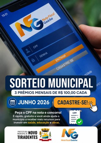 <span style="font-family: 'arial black', sans-serif; font-size: 12pt;">CONFIRA OS CONTEMPLADOS NO SORTEIO MUNICIPAL DO PROGRAMA NOTA FISCAL GA&Uacute;CHA &ndash; JUNHO 2026</span>
