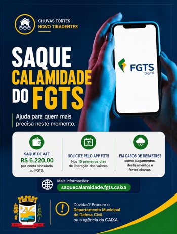 <span style="font-family: 'arial black', sans-serif; font-size: 12pt;">TRABALHADORES ATINGIDOS PELAS CHUVAS PODEM SOLICITAR O SAQUE CALAMIDADE DO FGTS</span>