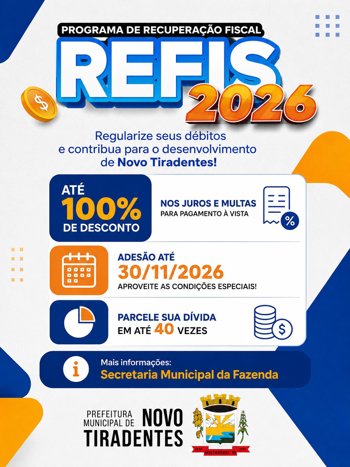 <span style="font-family: 'arial black', sans-serif; font-size: 12pt;">REFIS 2026 OFERECE AT&Eacute; 100% DE DESCONTO EM JUROS E MULTAS</span>