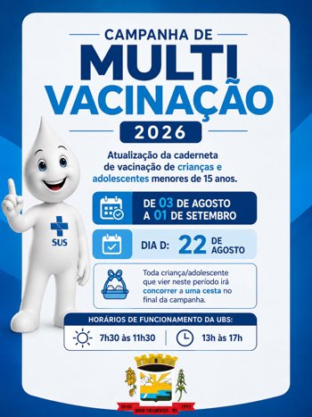 <span style="font-family: 'arial black', sans-serif; font-size: 12pt;">CAMPANHA DE MULTIVACINA&Ccedil;&Atilde;O 2026 COME&Ccedil;A EM NOVO TIRADENTES</span>