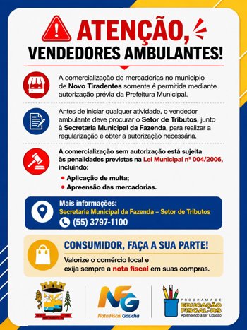 <span style="font-family: 'arial black', sans-serif; font-size: 12pt;">PREFEITURA ORIENTA VENDEDORES AMBULANTES SOBRE A NECESSIDADE DE AUTORIZA&Ccedil;&Atilde;O PARA COMERCIALIZA&Ccedil;&Atilde;O NO MUNIC&Iacute;PIO</span>