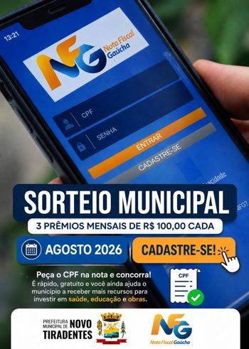 <span style="font-family: 'arial black', sans-serif; font-size: 12pt;">CONFIRA OS CONTEMPLADOS NO SORTEIO MUNICIPAL DO PROGRAMA NOTA FISCAL GA&Uacute;CHA &ndash; AGOSTO 2026</span>