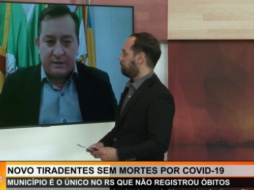 NOVO TIRADENTES É DESTAQUE NO PROGRAMA CONEXÃO RS DA ULBRA TV POR SER O ÚNICO MUNICÍPIO A NÃO APRESENTAR NENHUM ÓBITO POR COVID-19
