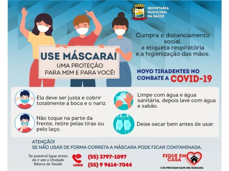USE MÁSCARA! UMA PROTEÇÃO PARA MIM E PARA VOCÊ!
